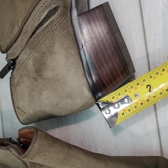 Sam Edelman Petty Green Womens Suede Heels Boots shoes sz 8 - Picture 11 of 13